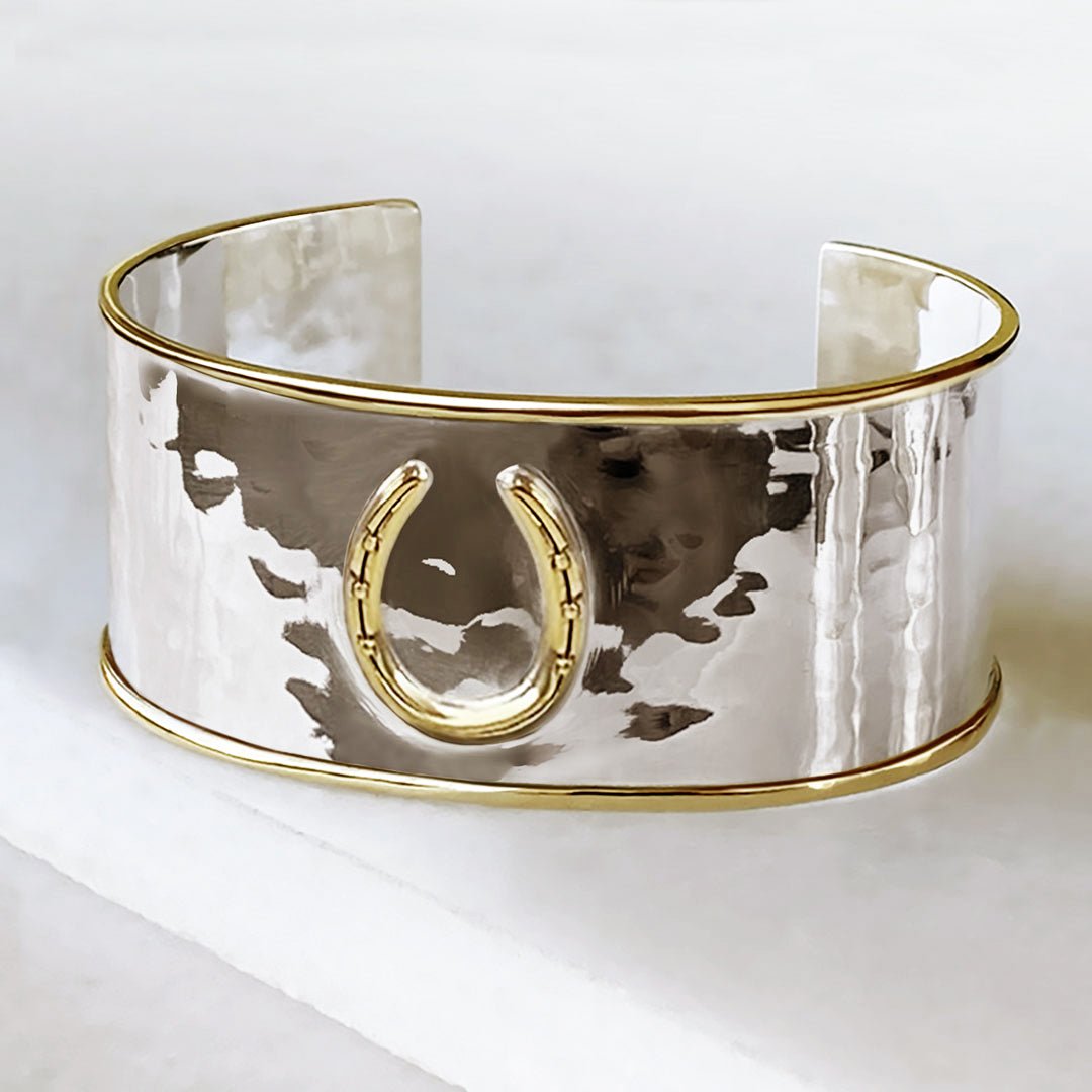 Cody - Horseshoe Wrist Cuff Bracelet in Two Tone Urban-Equestrian