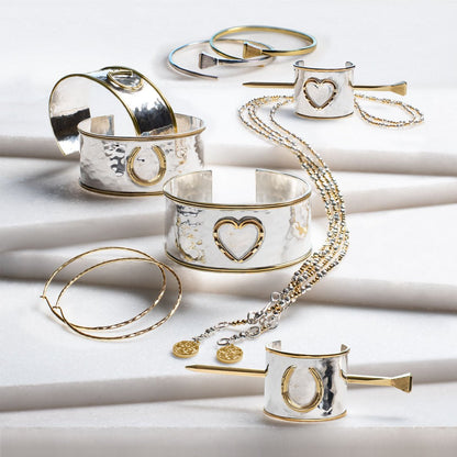Cody - Horseshoe Wrist Cuff Bracelet in Two Tone Urban-Equestrian