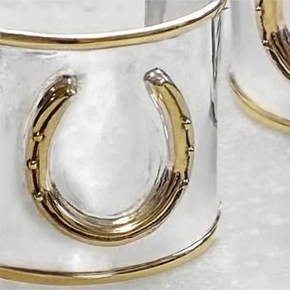 Cody - Horseshoe Wrist Cuff Bracelet in Two Tone Urban-Equestrian