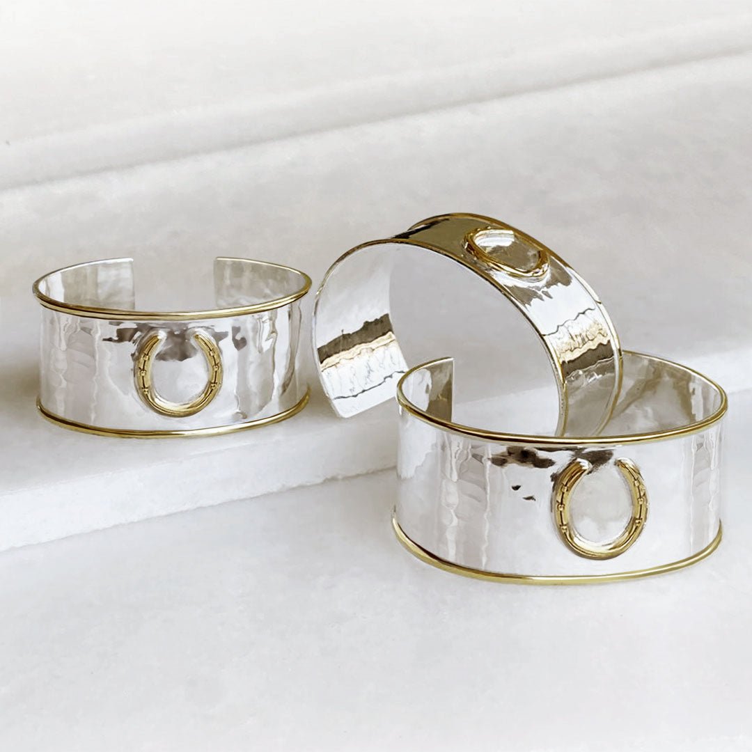 Cody - Horseshoe Wrist Cuff Bracelet in Two Tone Urban-Equestrian