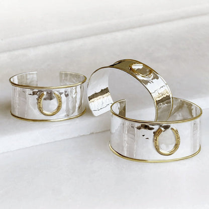Cody - Horseshoe Wrist Cuff Bracelet in Two Tone Urban-Equestrian