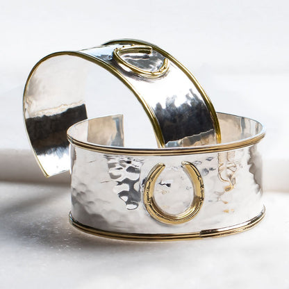 Cody - Horseshoe Wrist Cuff Bracelet in Two Tone Urban-Equestrian