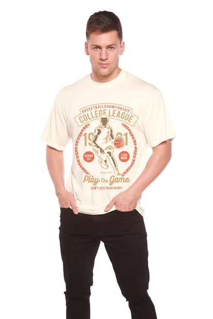 College League Men's Bamboo Viscose/Organic Cotton Short Sleeve Graphic T-Shirt Spun Bamboo