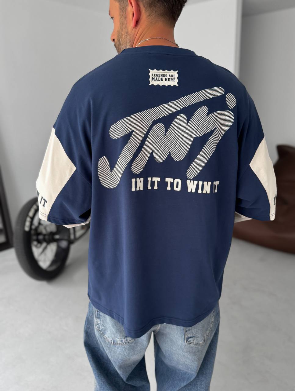 Unisex Two-Tone Collegiate Graphic Sweatshirt Withinblack