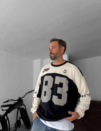 Unisex Two-Tone Collegiate Graphic Sweatshirt Withinblack