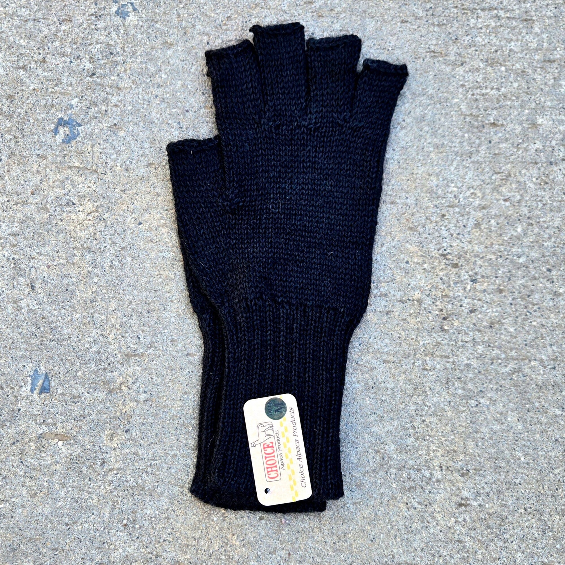 Colorful 100% Alpaca Fingerless Knit Alpaca Gloves Purely Alpaca