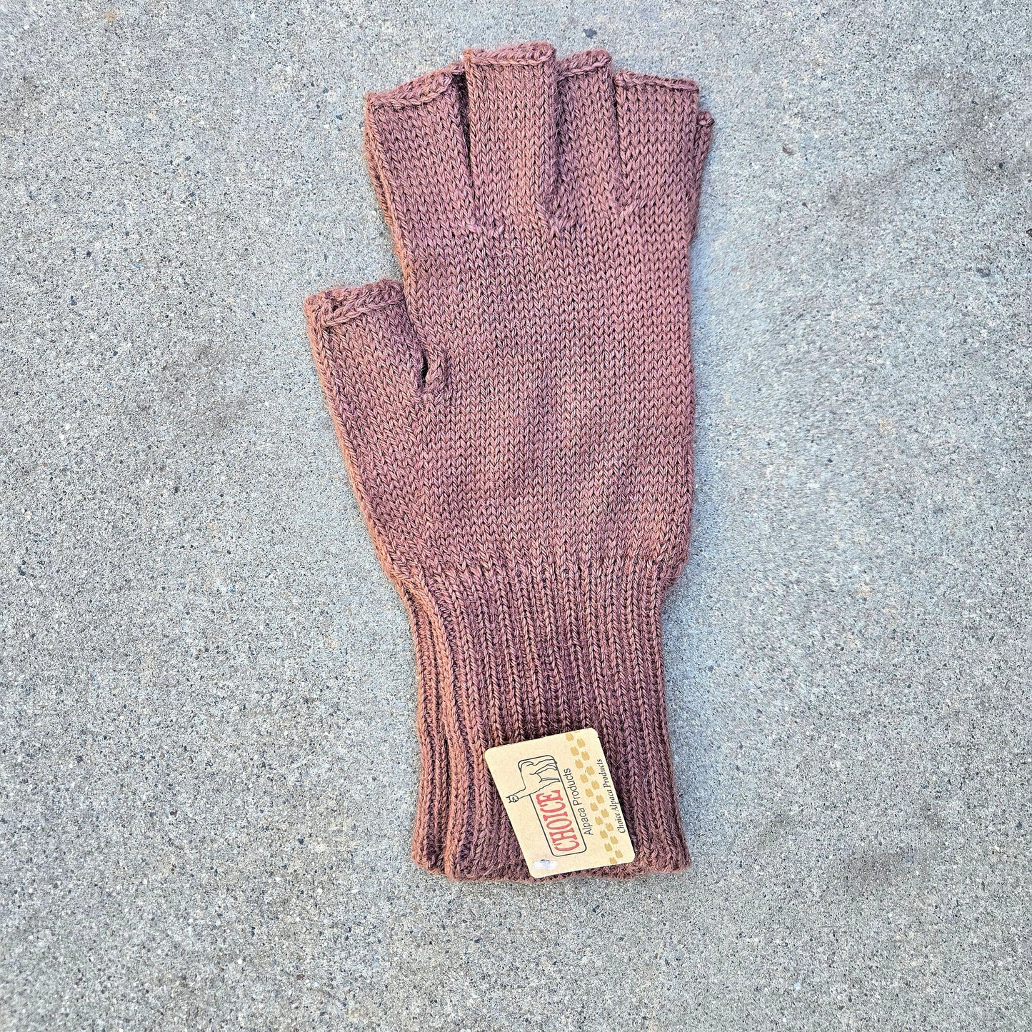 Colorful 100% Alpaca Fingerless Knit Alpaca Gloves Purely Alpaca