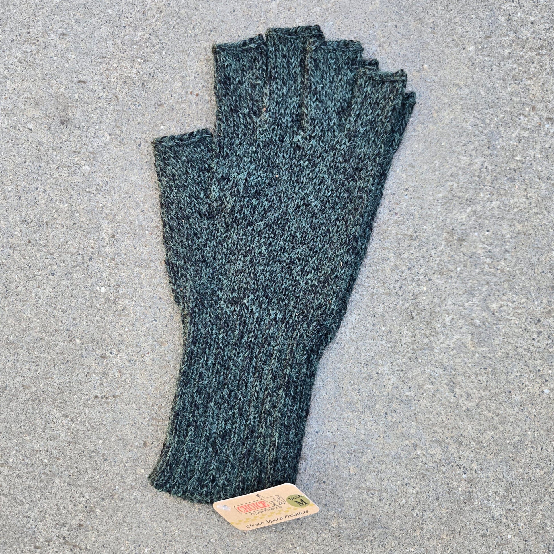 Colorful 100% Alpaca Fingerless Knit Alpaca Gloves Purely Alpaca