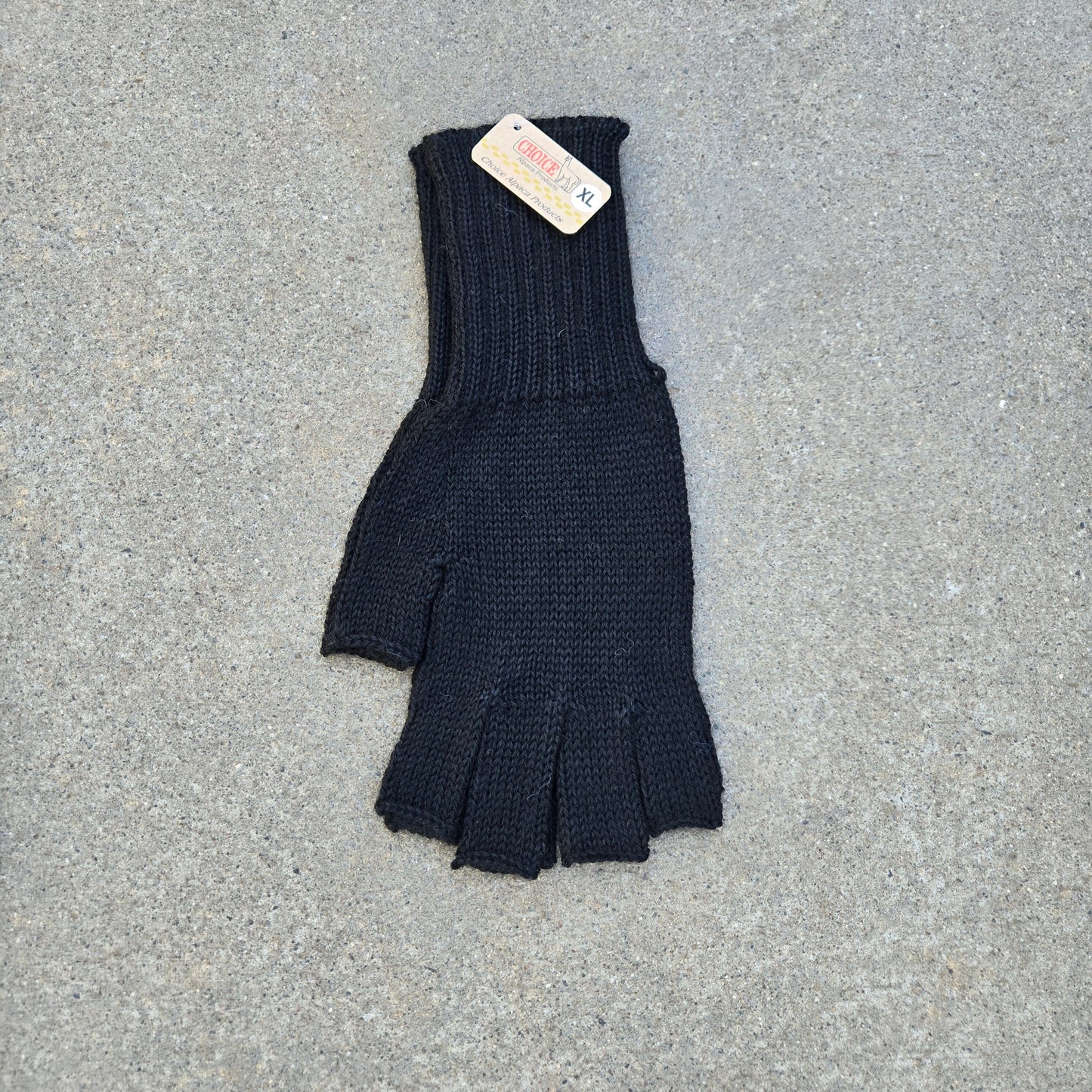 Colorful 100% Alpaca Fingerless Knit Alpaca Gloves Purely Alpaca
