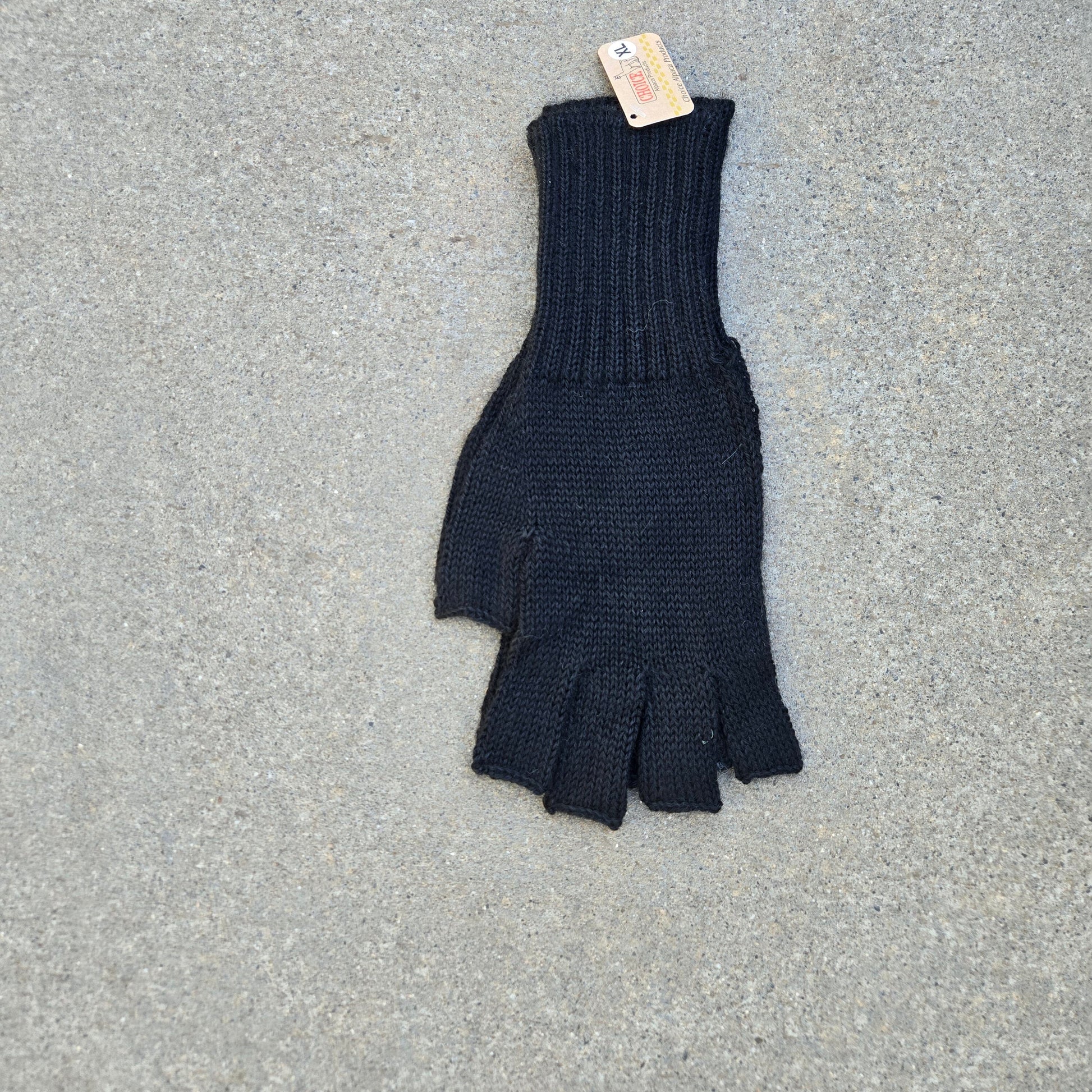 Colorful 100% Alpaca Fingerless Knit Alpaca Gloves Purely Alpaca