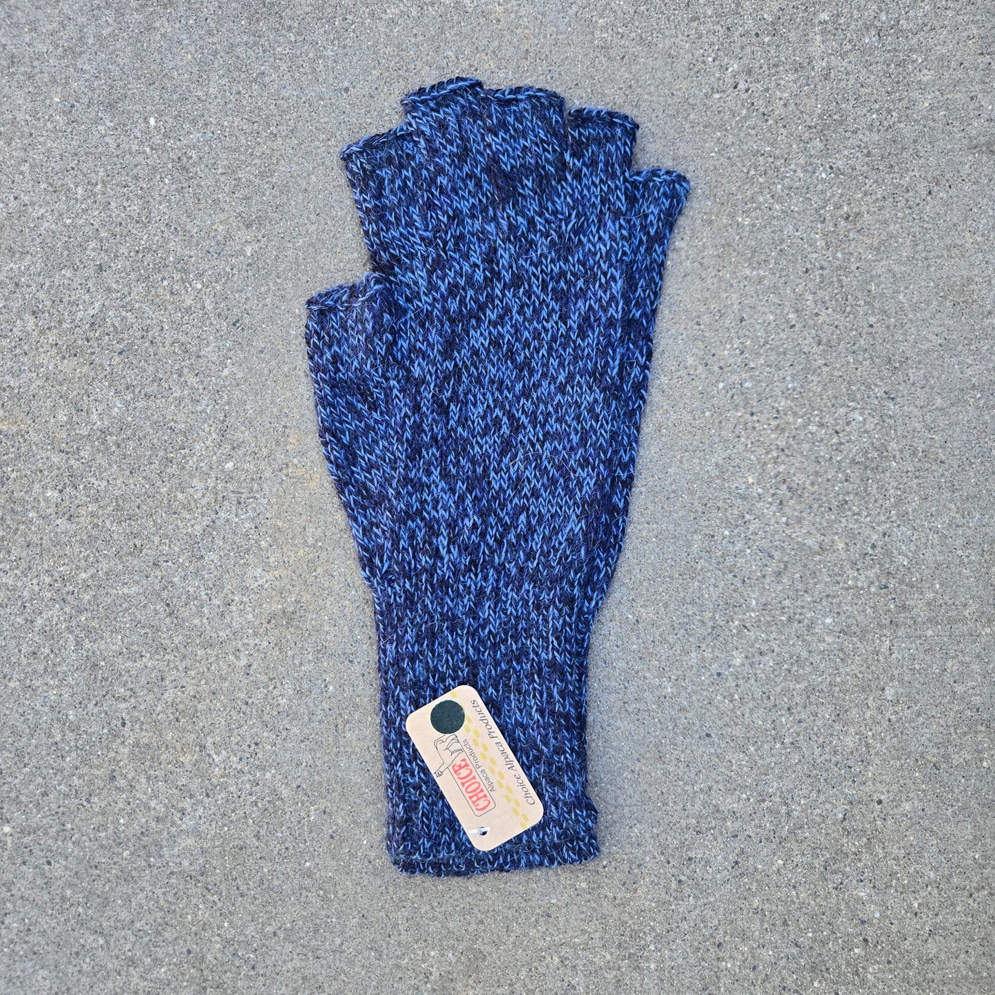 Colorful 100% Alpaca Fingerless Knit Alpaca Gloves Purely Alpaca