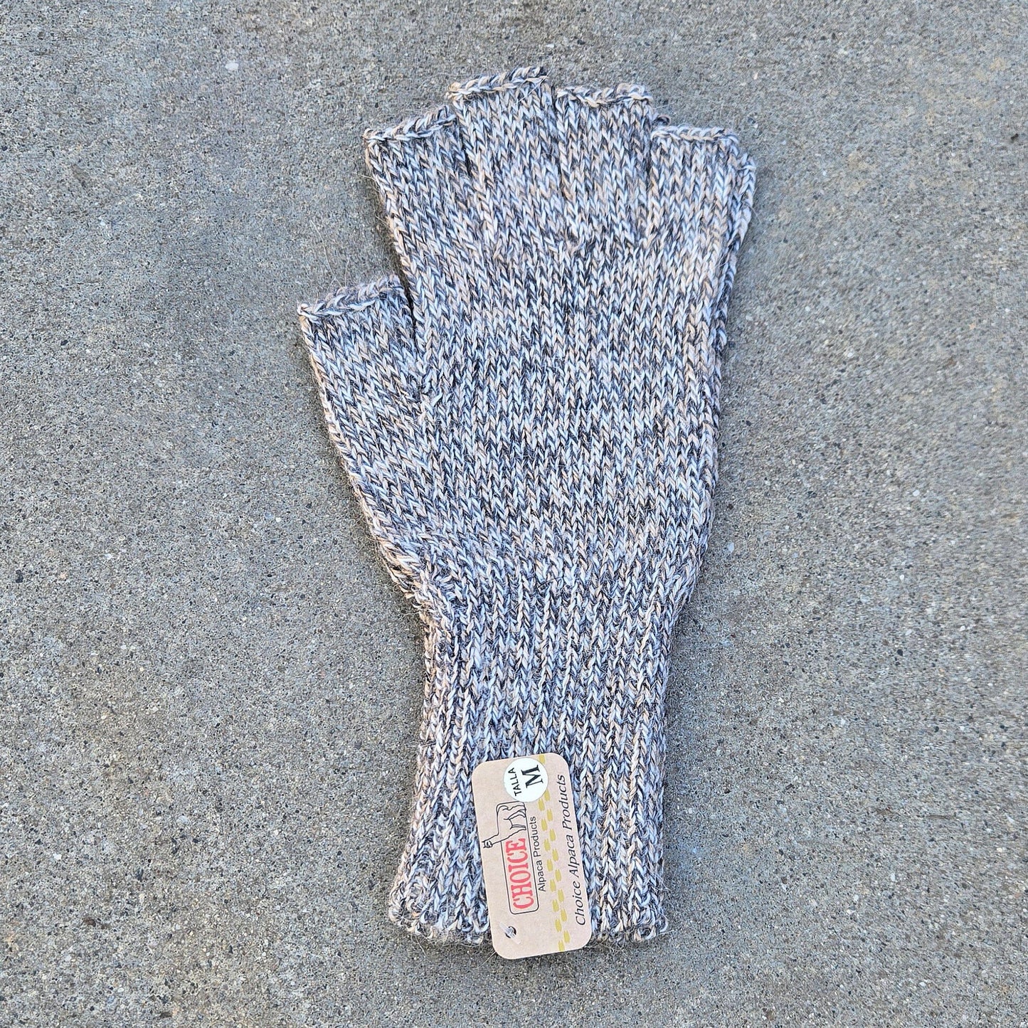 Colorful 100% Alpaca Fingerless Knit Alpaca Gloves Purely Alpaca