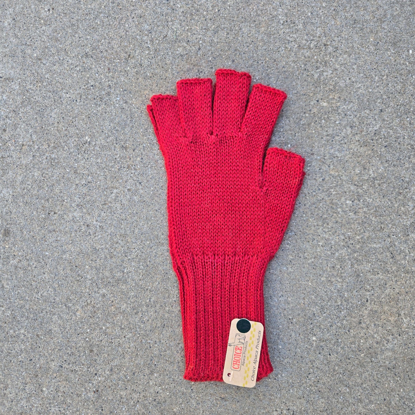 Colorful 100% Alpaca Fingerless Knit Alpaca Gloves Purely Alpaca