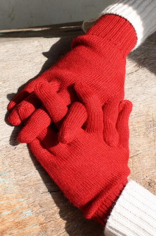 Colorful 100% Alpaca Full Fingered Knit Alpaca Gloves Purely Alpaca