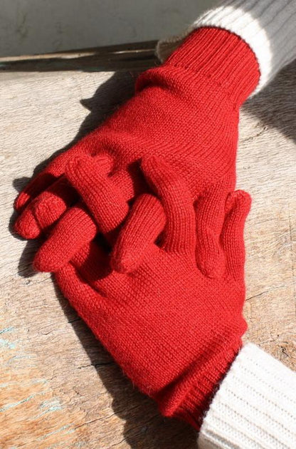 Colorful 100% Alpaca Full Fingered Knit Alpaca Gloves Purely Alpaca