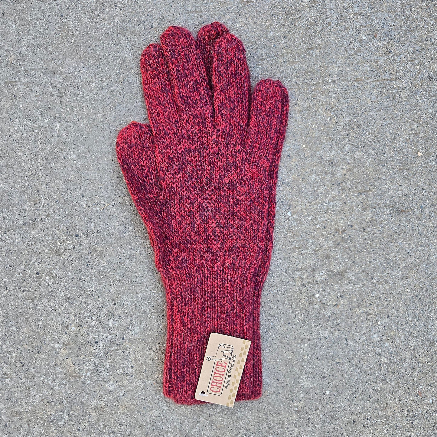 Colorful 100% Alpaca Full Fingered Knit Alpaca Gloves Purely Alpaca