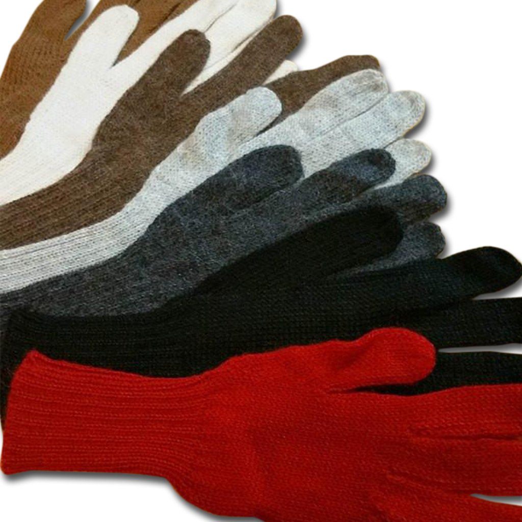 Colorful 100% Alpaca Full Fingered Knit Alpaca Gloves Purely Alpaca