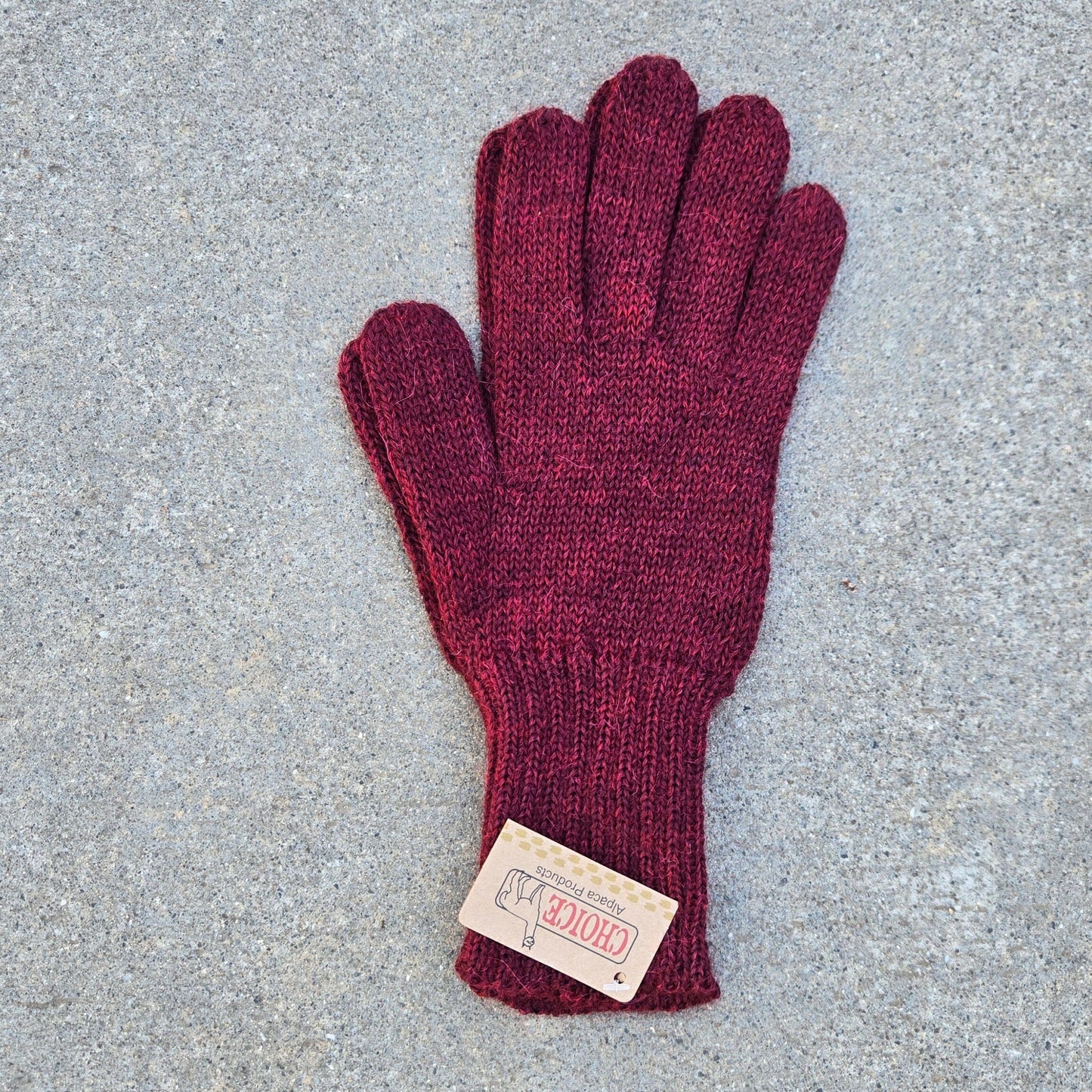 Colorful 100% Alpaca Full Fingered Knit Alpaca Gloves Purely Alpaca