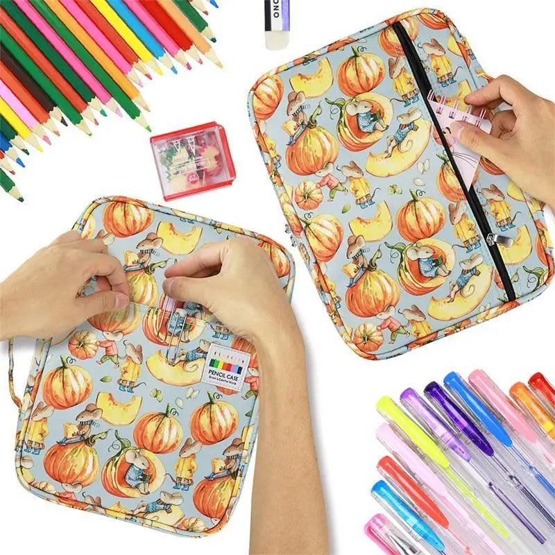 Colorful Large Capacity Pencil Bag Organizer Portable Multilayer Holder  Big Pencil Bag Stevvex