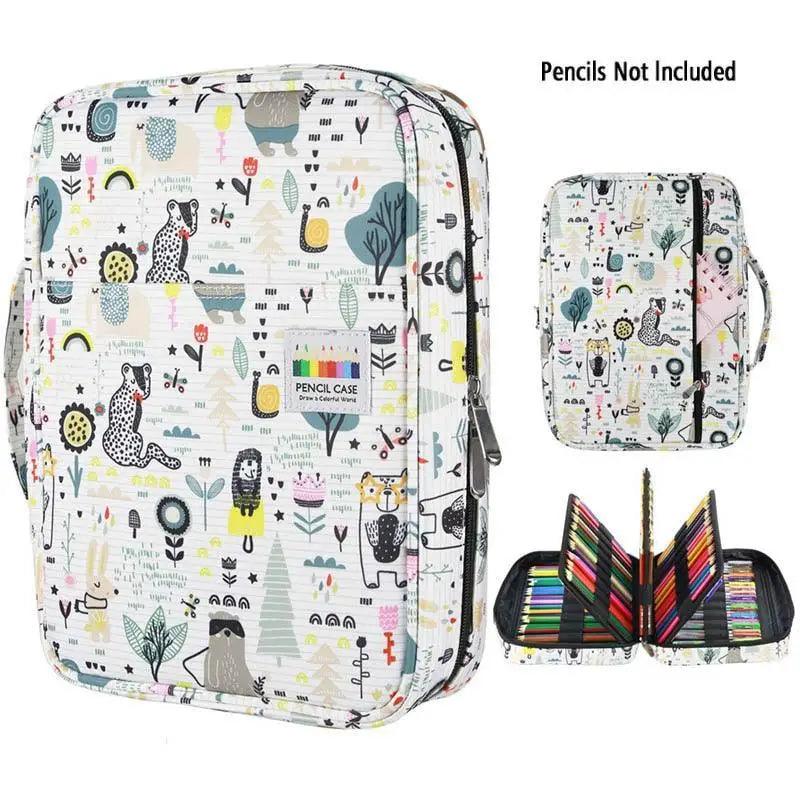 Colorful Large Capacity Pencil Bag Organizer Portable Multilayer Holder  Big Pencil Bag Stevvex