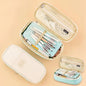 Colorful Pencil Organizer Pouch Pen Holder School Supplies Portable Travel Simple Storage Box Easy Grip Handle Stevvex