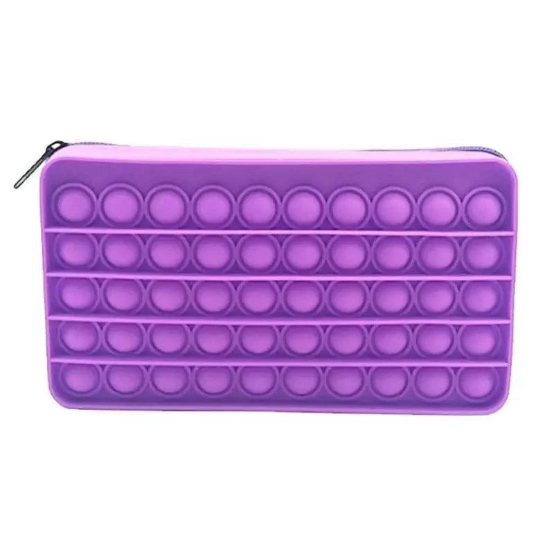 Colorful Stress Relief Squeeze Anti Stress Pop It Soft Pencil Case For Students Rainbow Color School Case Stevvex