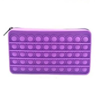 Colorful Stress Relief Squeeze Anti Stress Pop It Soft Pencil Case For Students Rainbow Color School Case Stevvex