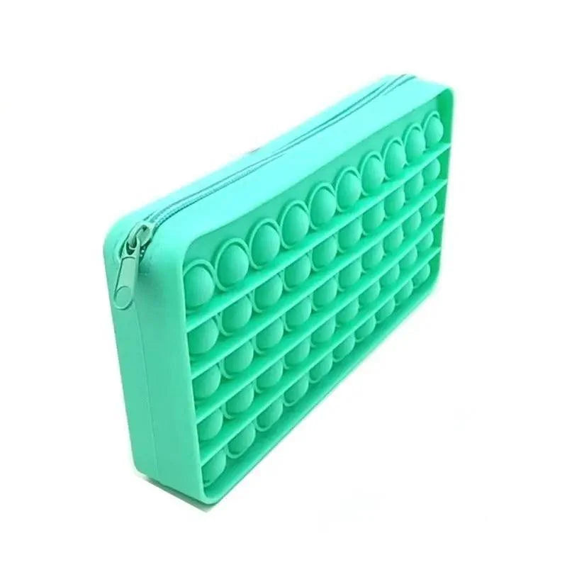 Colorful Stress Relief Squeeze Anti Stress Pop It Soft Pencil Case For Students Rainbow Color School Case Stevvex