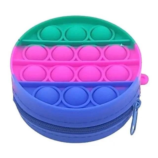Colorful Stress Relief Squeeze Anti Stress Pop It Soft Pencil Case For Students Rainbow Color School Case Stevvex