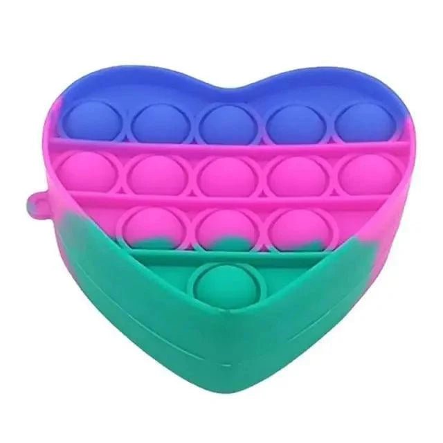 Colorful Stress Relief Squeeze Anti Stress Pop It Soft Pencil Case For Students Rainbow Color School Case Stevvex