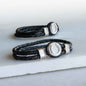 Colton - Horseshoe Dome Braided Equestrian Bracelet Gold or Silver on Black Urban-Equestrian