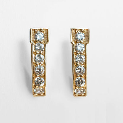 Colton - Diamond Cut Horseshoe Coin Earring in Gold Urban-Equestrian