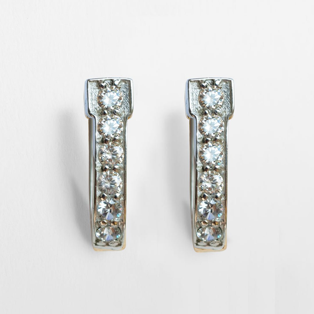 Colton - Diamond Cut Horseshoe Coin Earring in Silver Urban-Equestrian