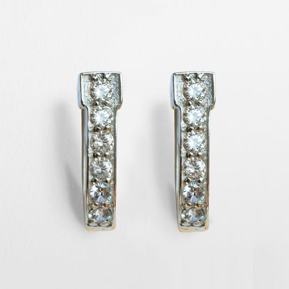 Colton - Diamond Cut Horseshoe Coin Earring in Silver Urban-Equestrian