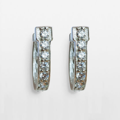 Colton - Diamond Cut Horseshoe Coin Earring in Silver Urban-Equestrian