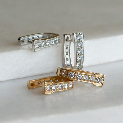 Colton - Diamond Cut Horseshoe Coin Earring in Gold Urban-Equestrian