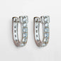 Colton - Diamond Cut Horseshoe Coin Earring in Silver Urban-Equestrian