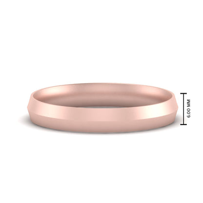 Comfort Fit Knife Edge Mens Band Fascinating Diamonds