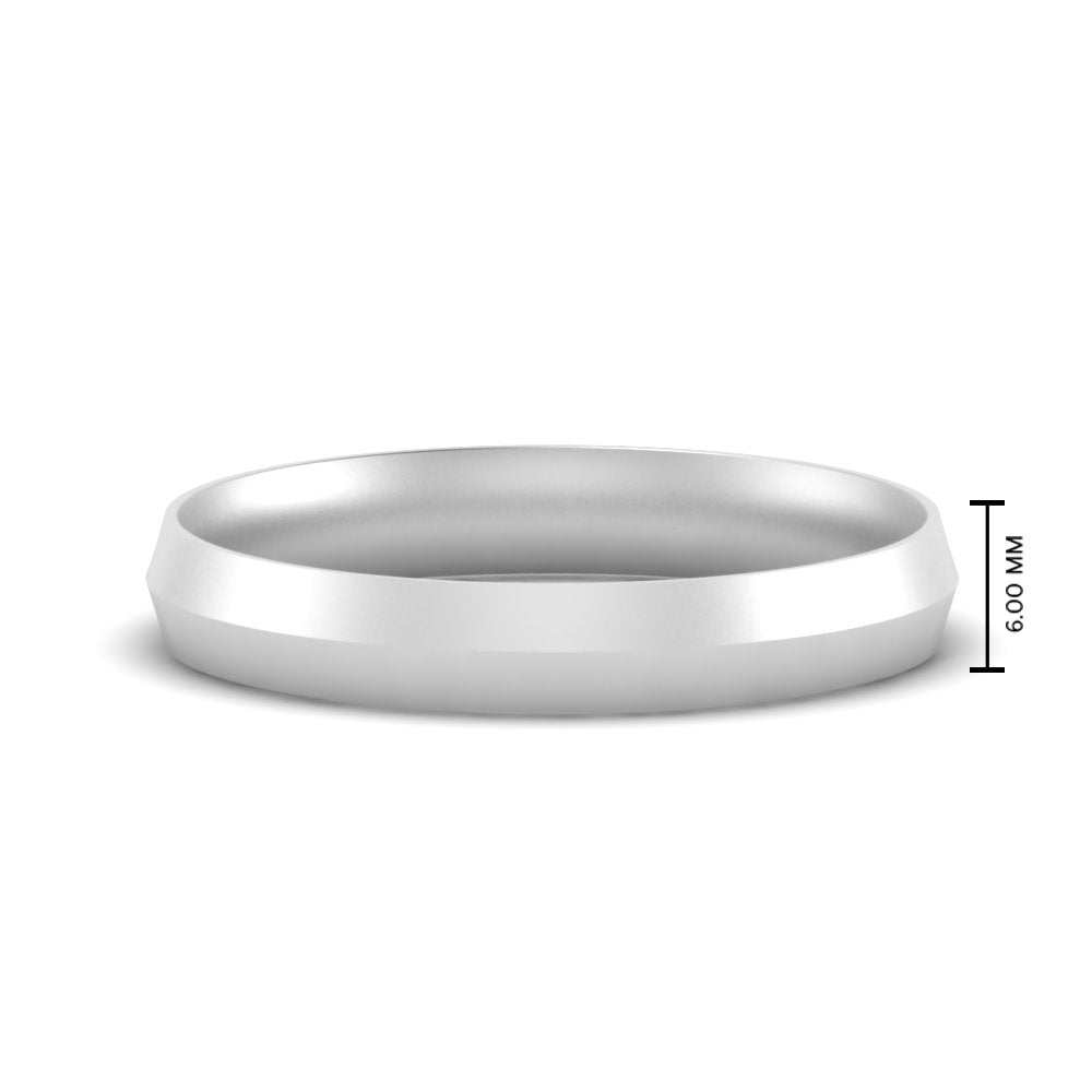 Comfort Fit Knife Edge Mens Band Fascinating Diamonds