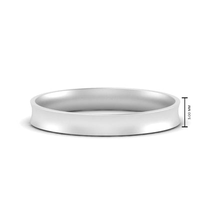 Comfort Fit Concave Mens Band Fascinating Diamonds