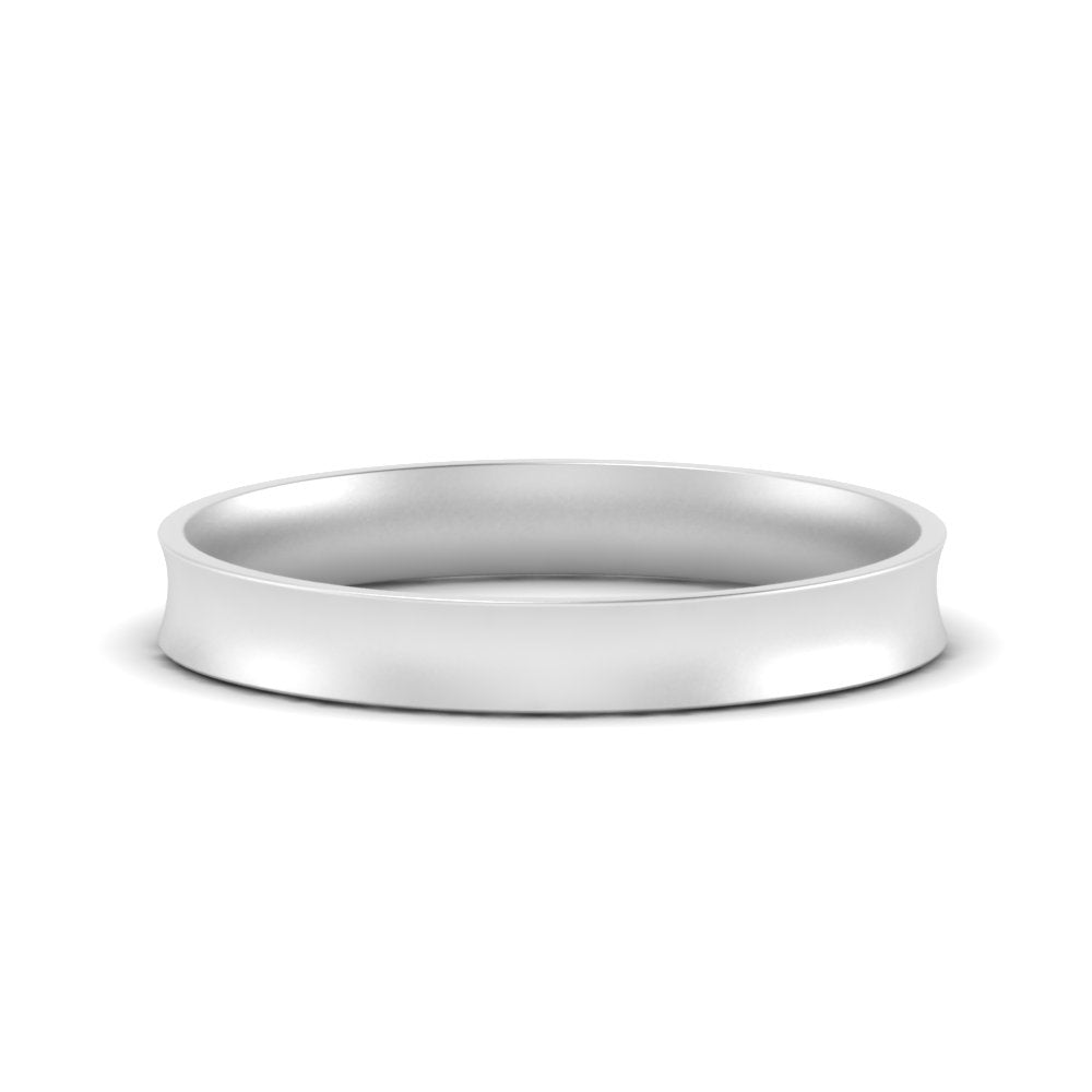 Comfort Fit Concave Mens Band Fascinating Diamonds