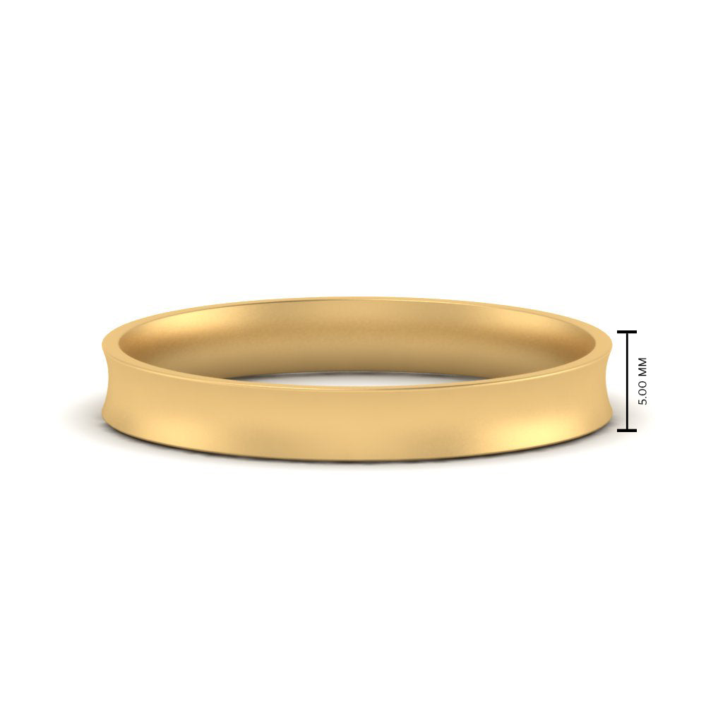 Comfort Fit Concave Mens Band Fascinating Diamonds