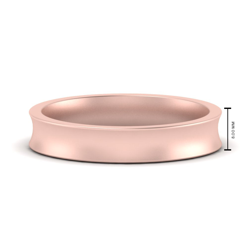 Comfort Fit Concave Mens Band Fascinating Diamonds