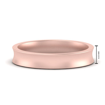 Comfort Fit Concave Mens Band Fascinating Diamonds