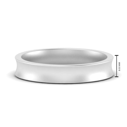 Comfort Fit Concave Mens Band Fascinating Diamonds