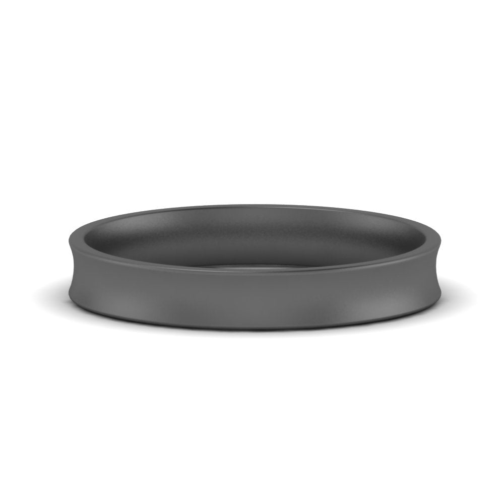 Comfort Fit Concave Mens Band Fascinating Diamonds