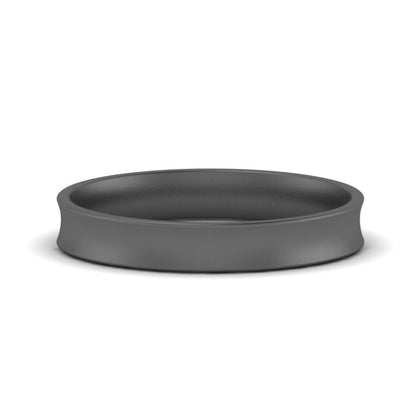 Comfort Fit Concave Mens Band Fascinating Diamonds