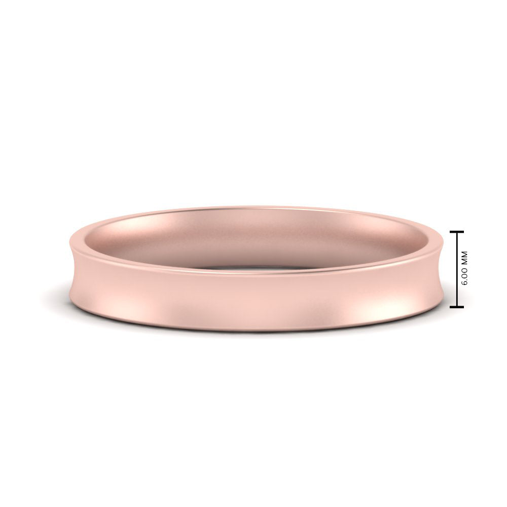 Comfort Fit Concave Mens Band Fascinating Diamonds