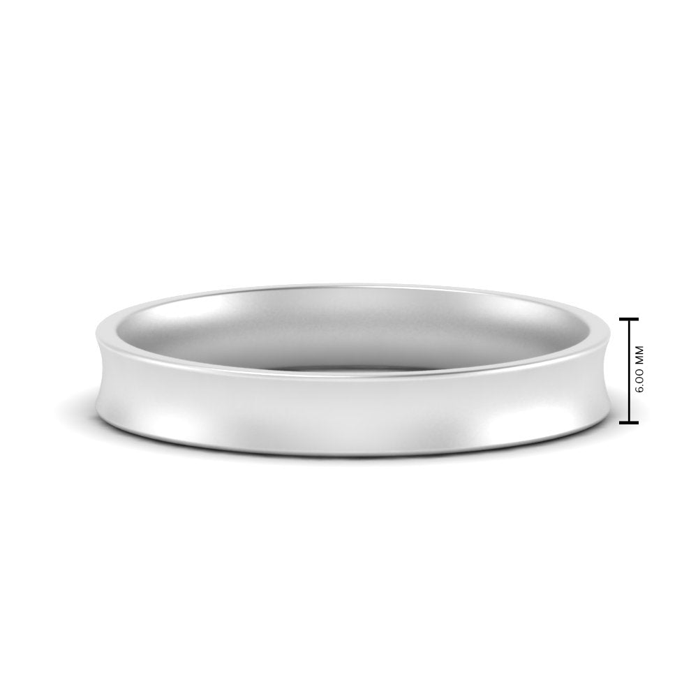 Comfort Fit Concave Mens Band Fascinating Diamonds