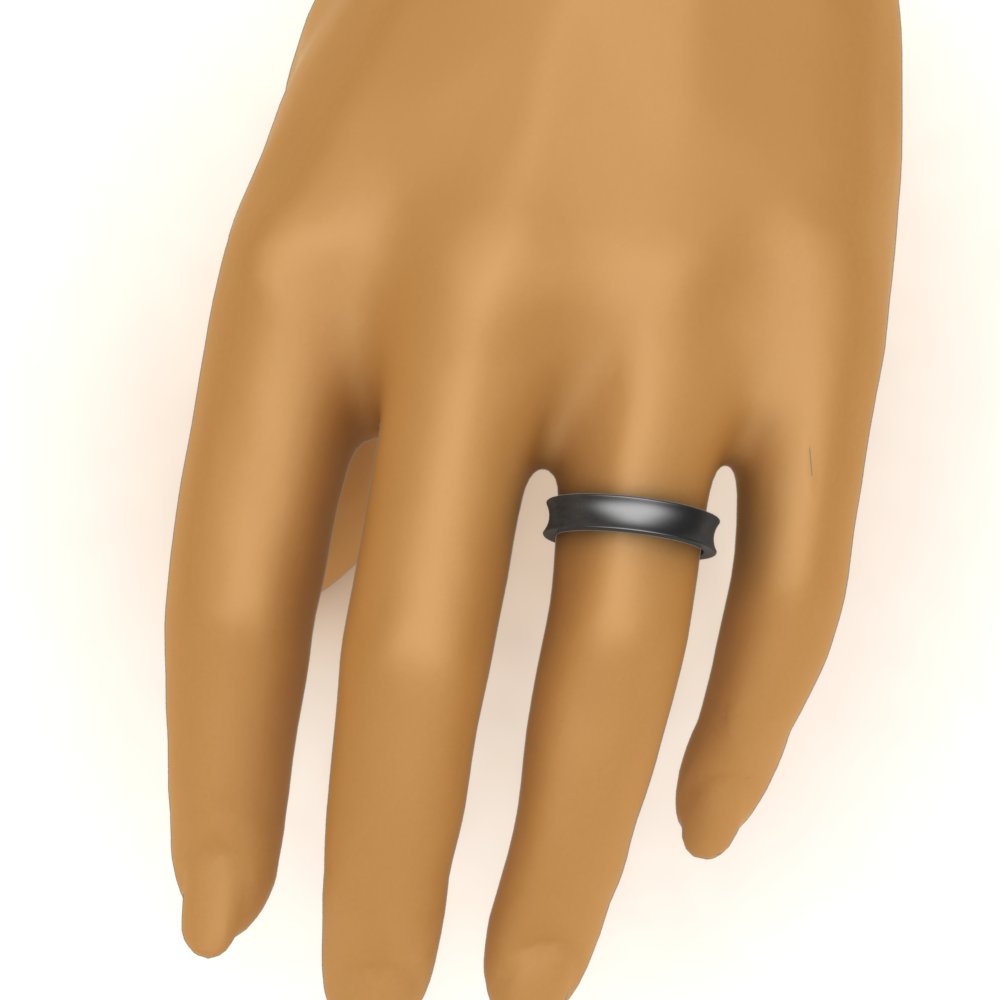 Comfort Fit Concave Mens Band Fascinating Diamonds